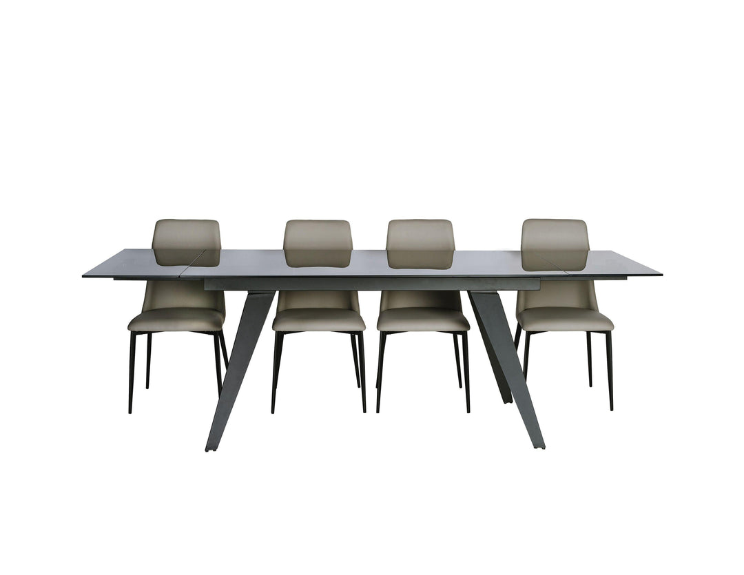 SwayLiving SwayLivingE Dining Table Double Extension Gunmetal Steel Base DINING TABLES