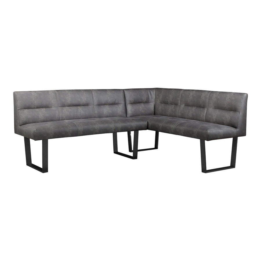 Hanlon Corner Bench Dark Grey - SwayLiving