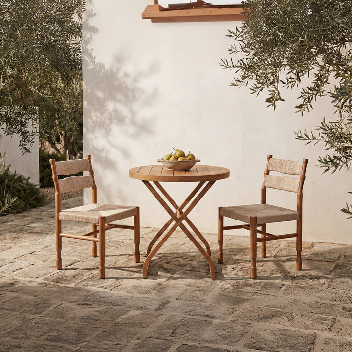 Raf Outdoor Dining Chair Natural - Set Of Two