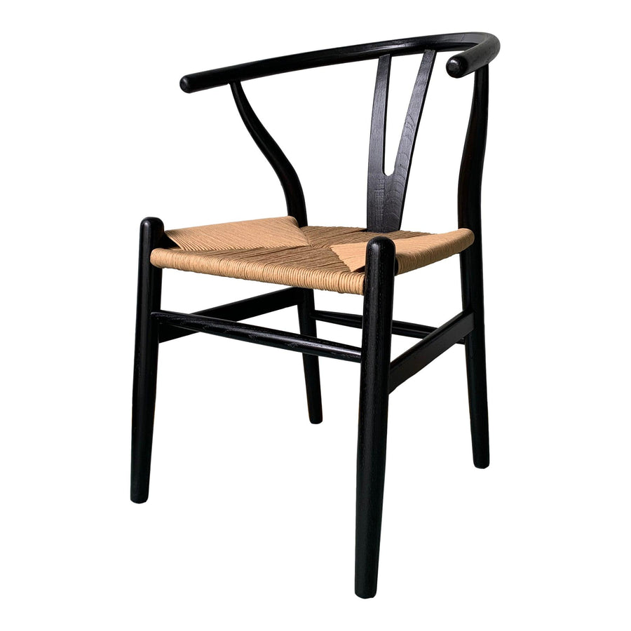 Ventana Dining Chair Black And Natural - Set Of Two - SwayLiving