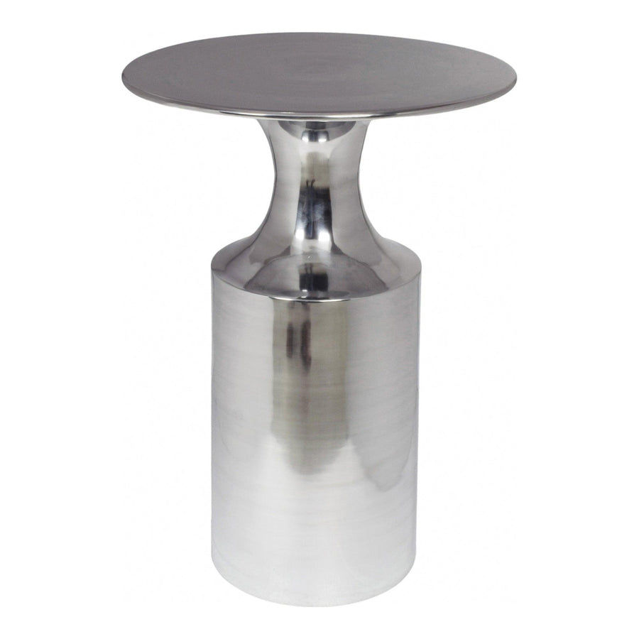 Rassa Polished Silver Accent Table - SwayLiving