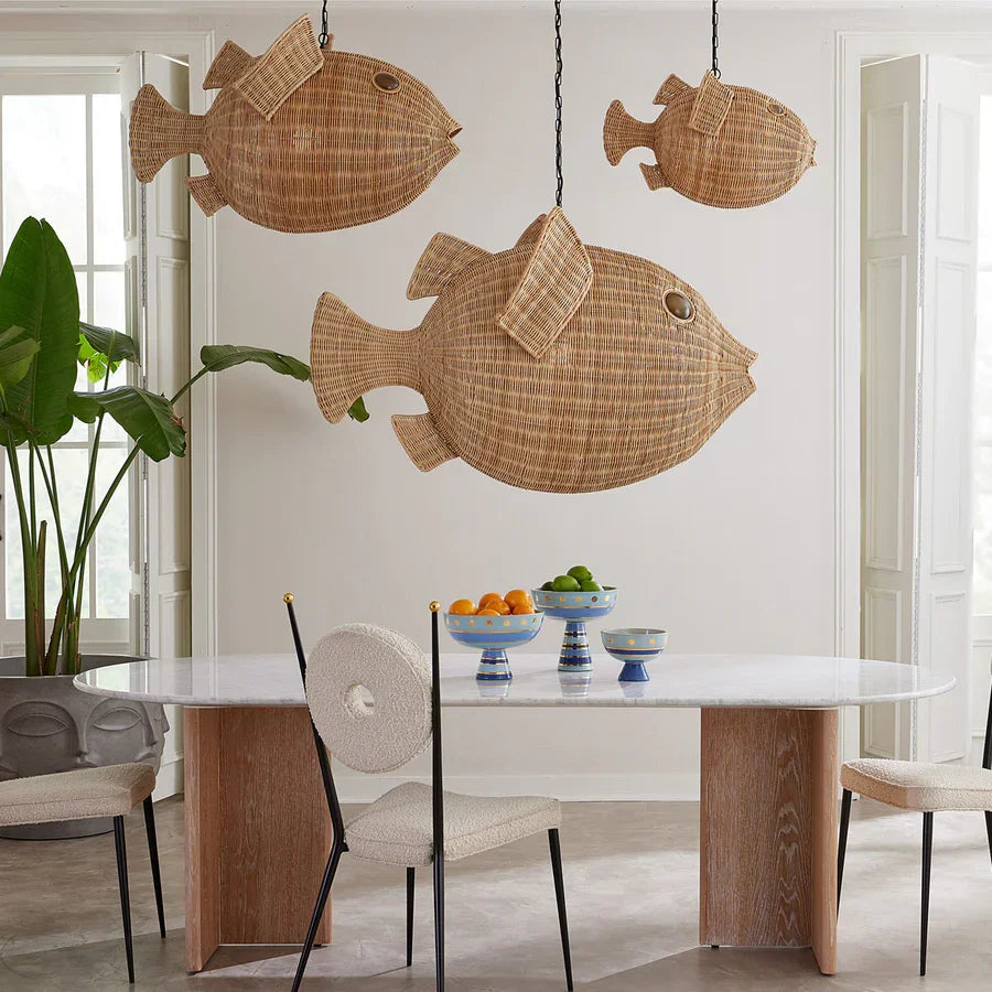 SwayLiving Wicker Blowfish Small Pendant PENDANT LIGHTING