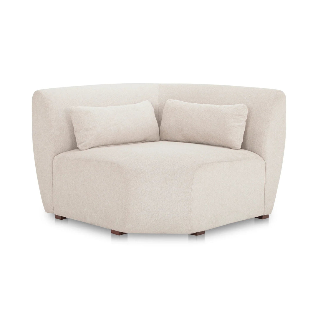 Amelia Corner Chair Warm White - SwayLiving