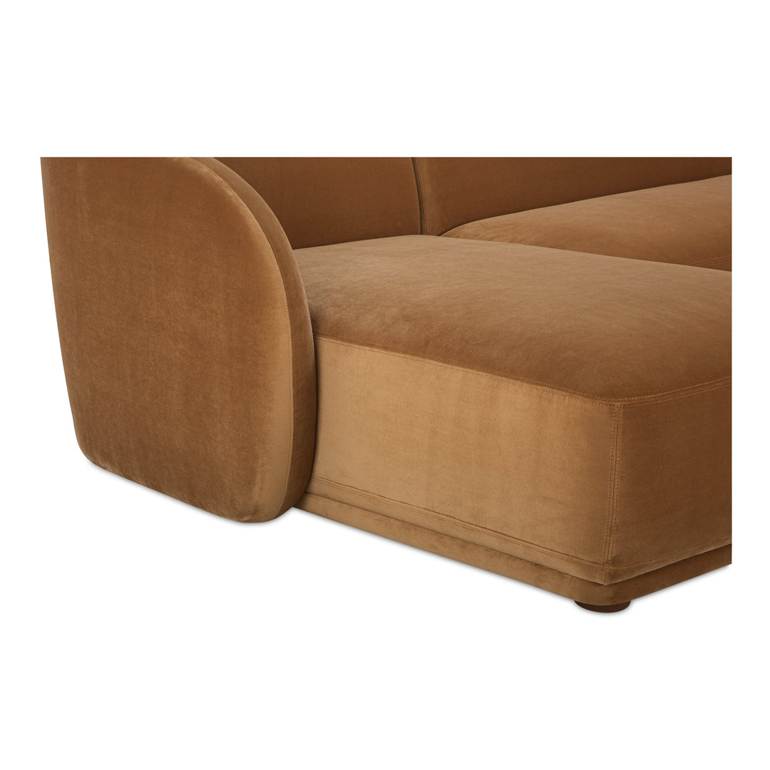 SwayLiving - Faye Left Sectional Tan Faux Mohair - FO-1030-40-L-0 | SwayLiving
