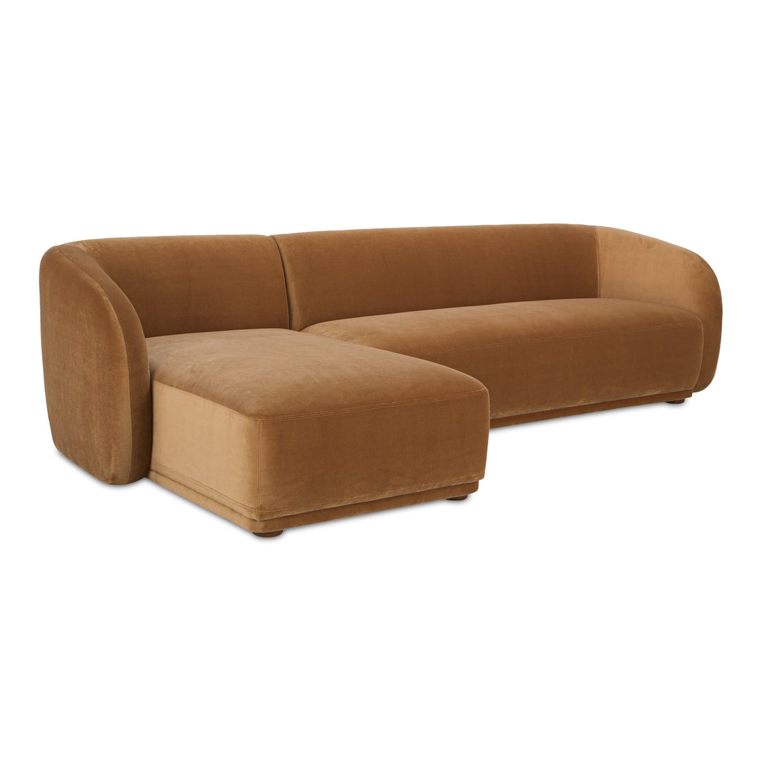 SwayLiving - Faye Left Sectional Tan Faux Mohair - FO-1030-40-L-0 | SwayLiving