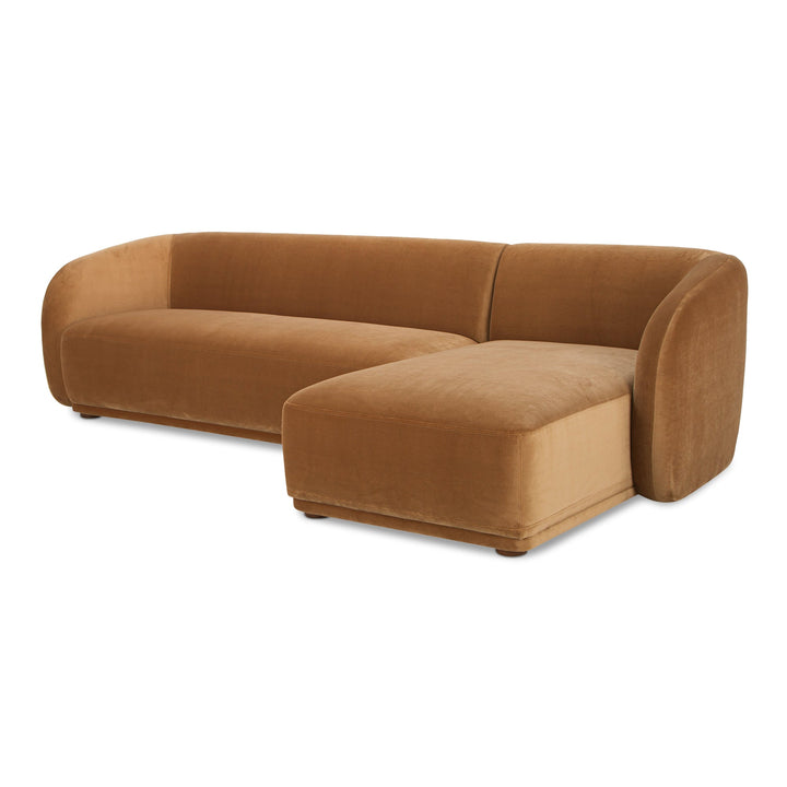 SwayLiving - Faye Right Sectional Tan Faux Mohair - FO-1030-40-R-0 | SwayLiving