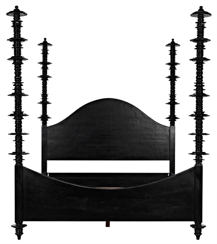 SwayLiving - Ferret Bed, Eastern King, Hand Rubbed Black - GBED109EKHB