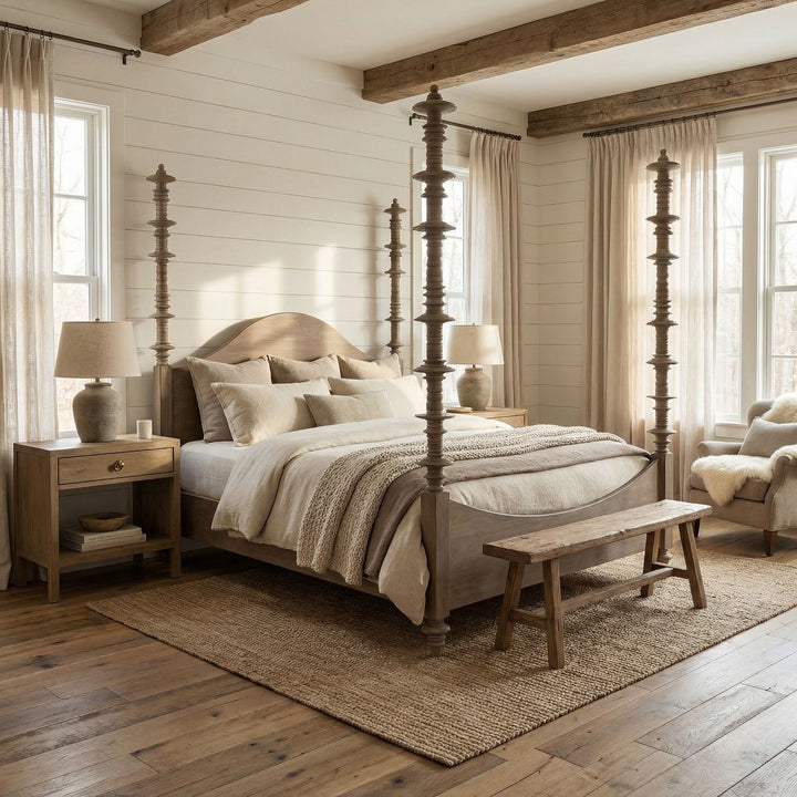 SwayLiving Ferret Bed, Eastern King - Weathered