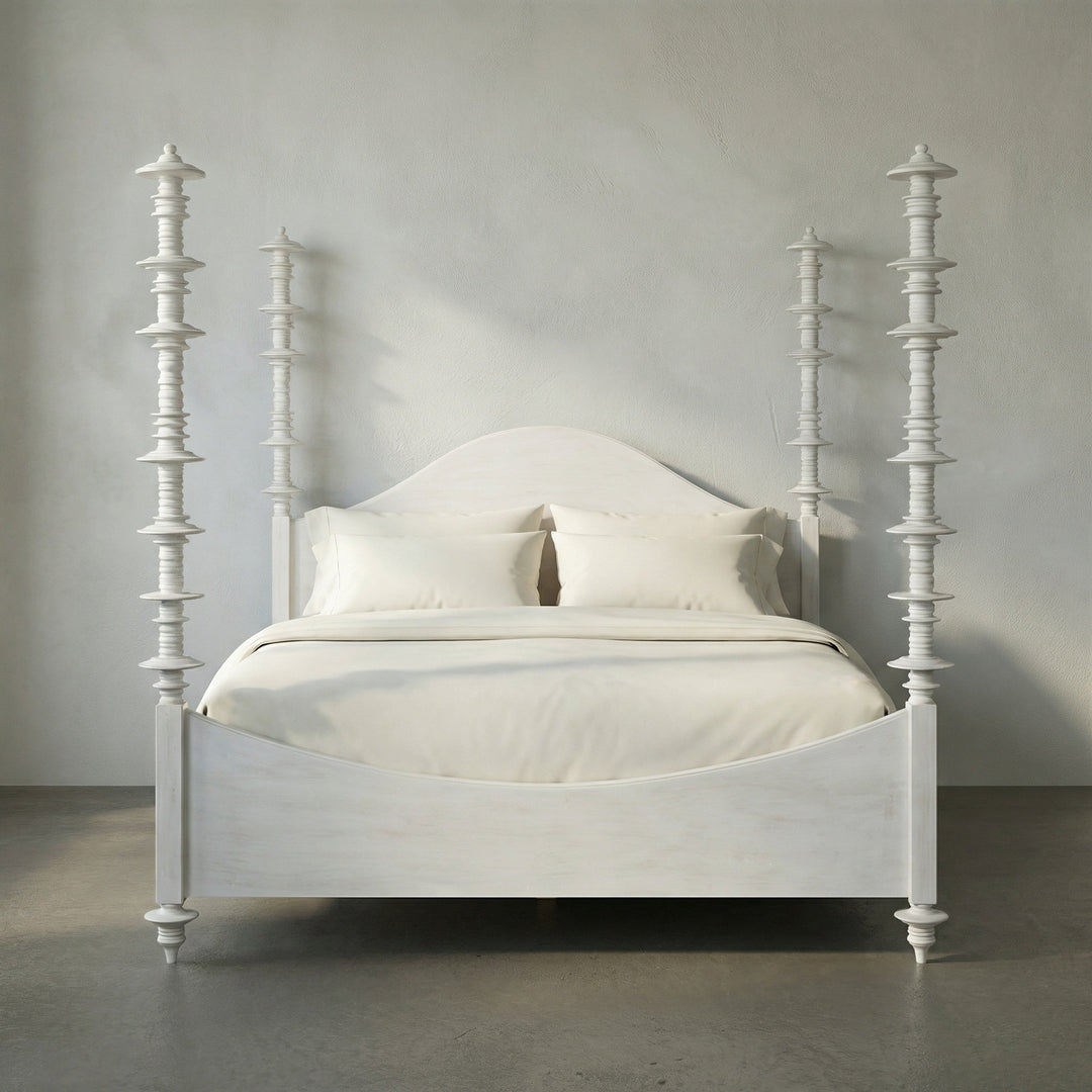 SwayLiving Ferret Bed, Eastern King - White Wash