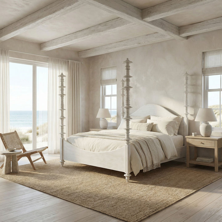 SwayLiving Ferret Bed, Eastern King - White Wash
