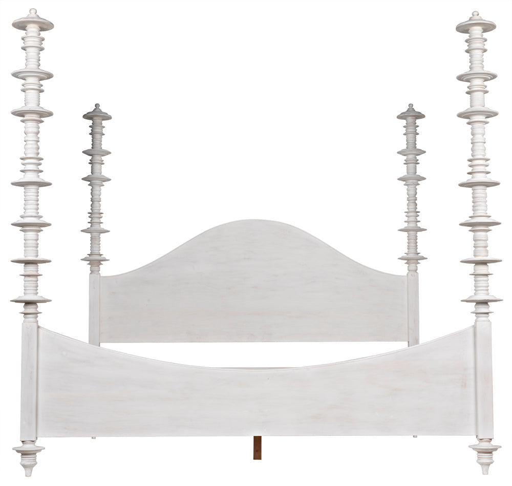 SwayLiving Ferret Bed, Eastern King - White Wash