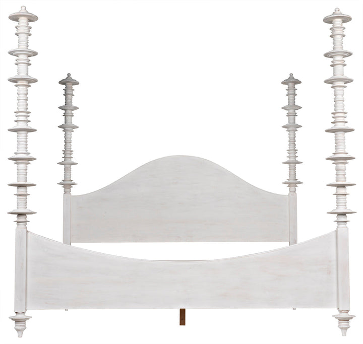SwayLiving Ferret Bed, Eastern King - White Wash