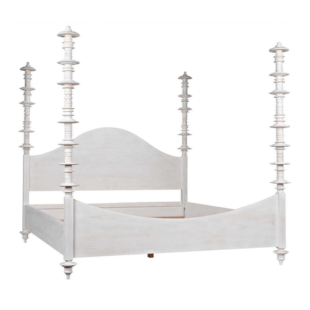 SwayLiving Ferret Bed, Eastern King - White Wash