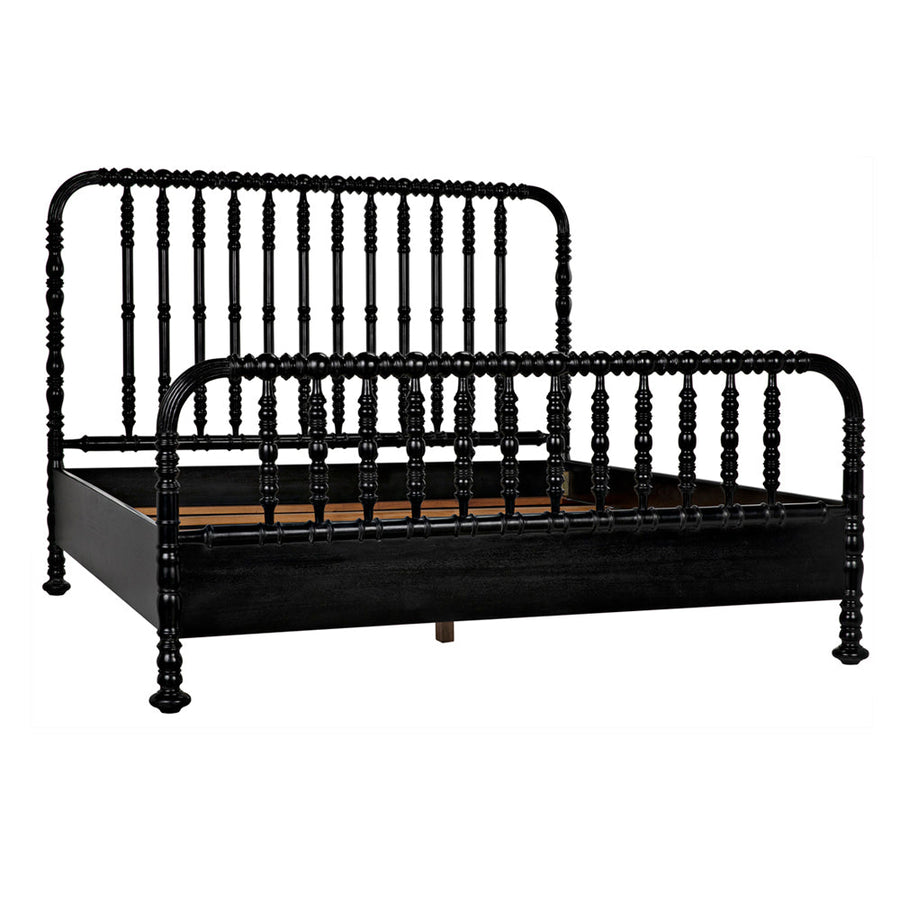 SwayLiving - Bachelor Bed, Eastern King, Hand Rubbed Black - GBED112EKHB