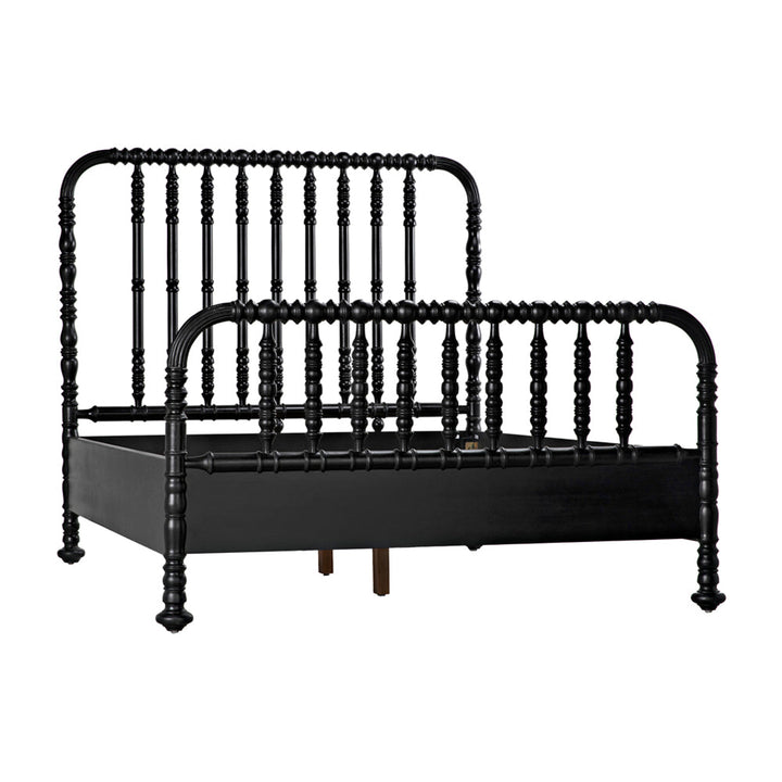 SwayLiving - Bachelor Bed, Queen, Hand Rubbed Black - GBED112QHB