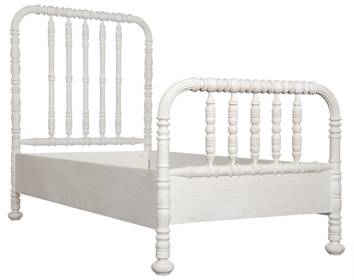 SwayLiving Bachelor Bed, Queen - White Wash