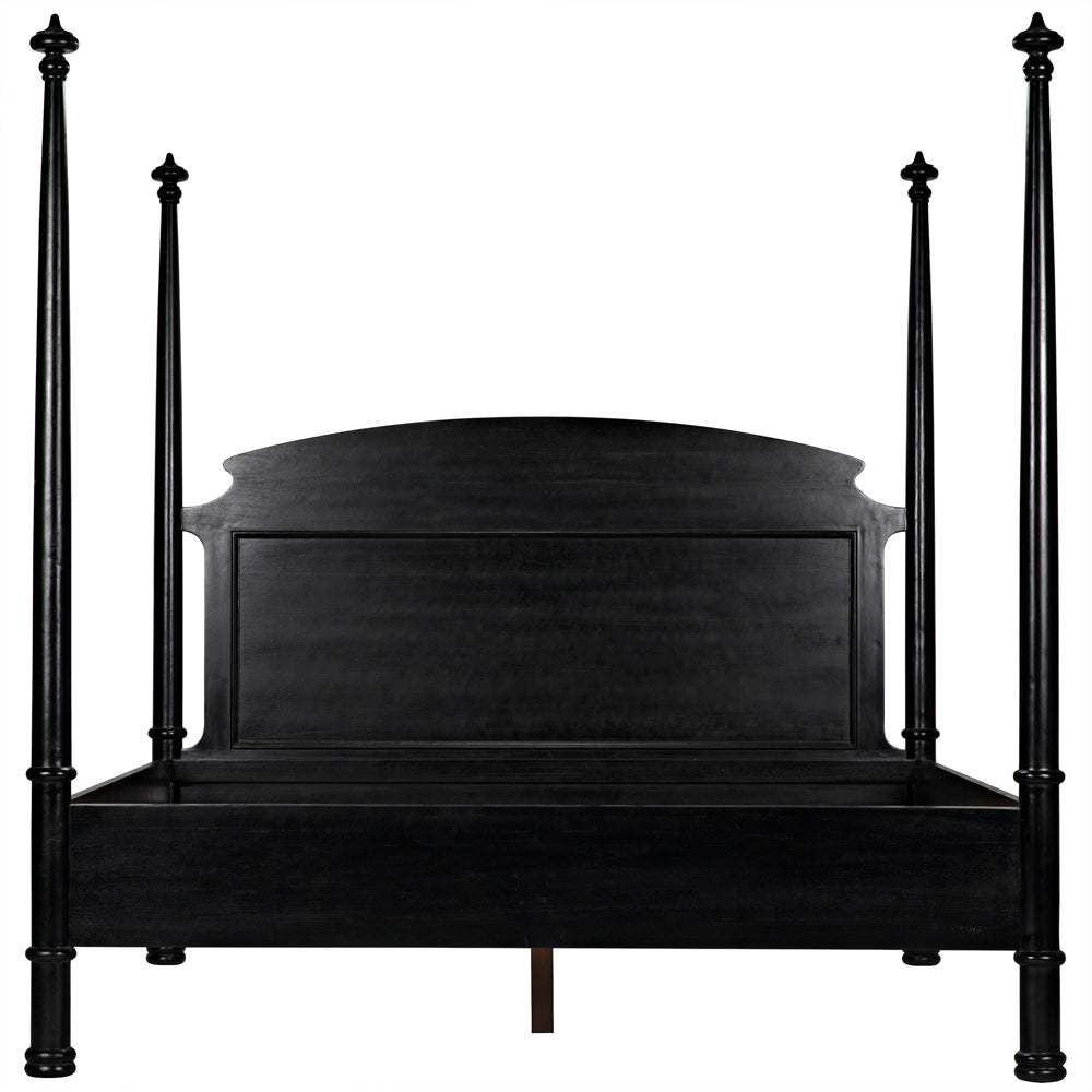 SwayLiving - New Douglas Bed, Eastern King, Hand Rubbed Black - GBED116EKHB-NEW