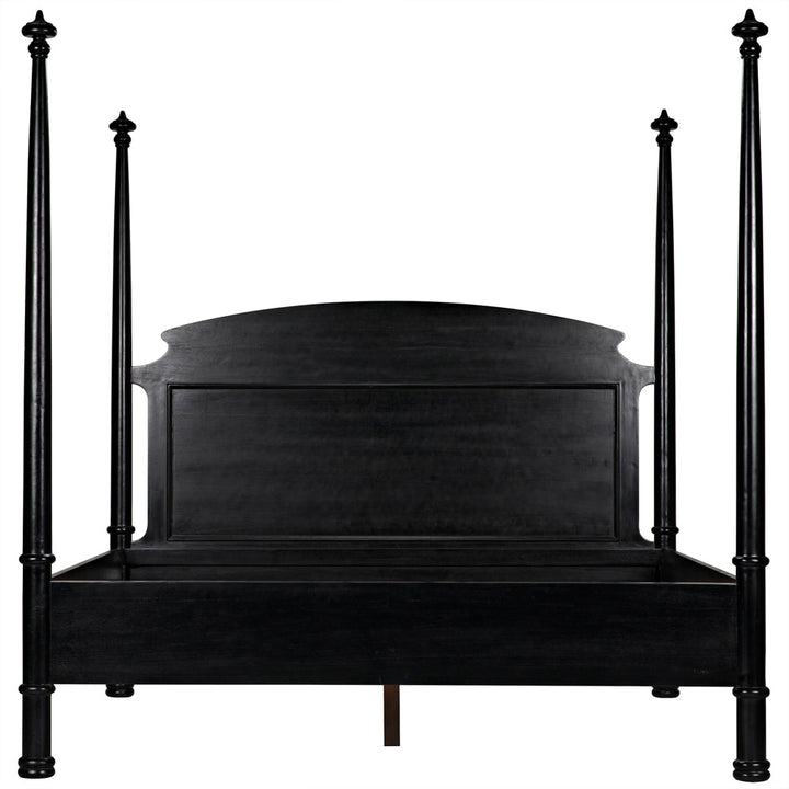 SwayLiving - New Douglas Bed, Eastern King, Hand Rubbed Black - GBED116EKHB-NEW