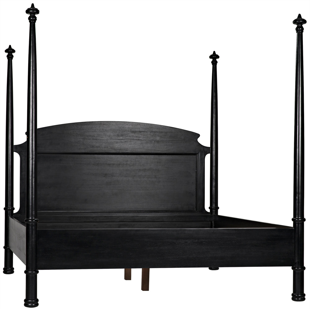 SwayLiving - New Douglas Bed, Eastern King, Hand Rubbed Black - GBED116EKHB-NEW