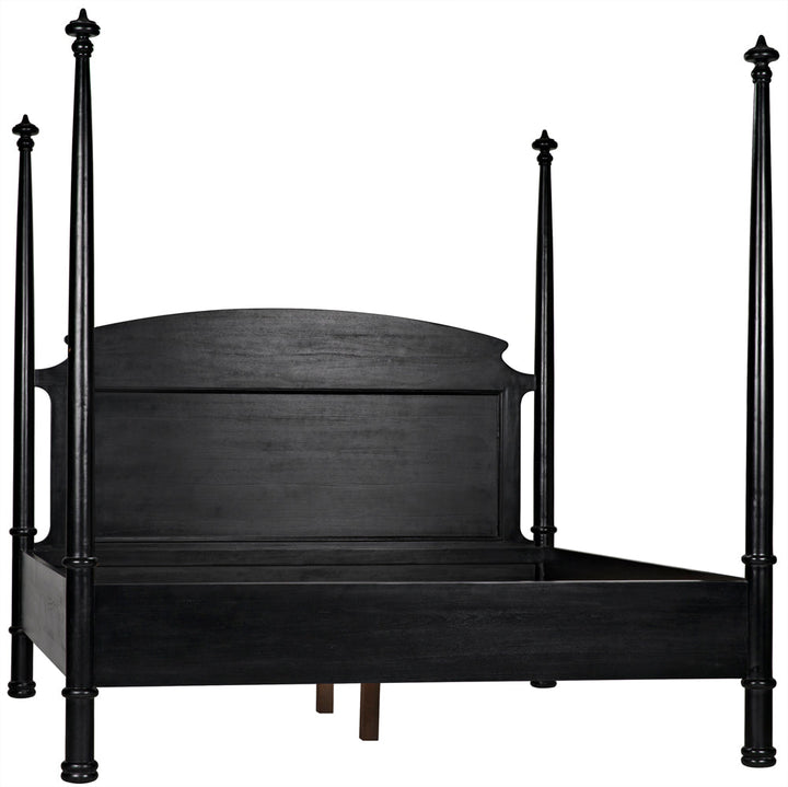 SwayLiving - New Douglas Bed, Eastern King, Hand Rubbed Black - GBED116EKHB-NEW