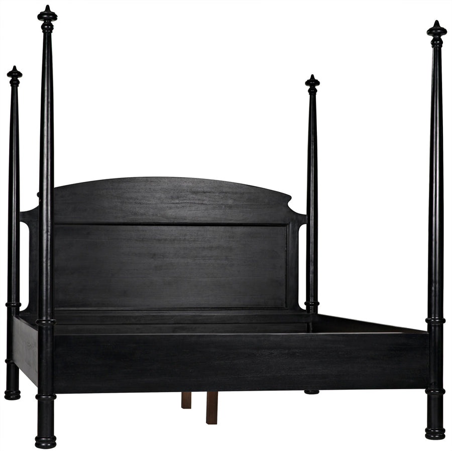SwayLiving - New Douglas Bed, Eastern King, Hand Rubbed Black - GBED116EKHB-NEW