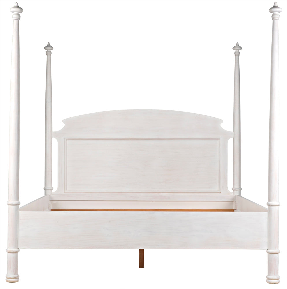 SwayLiving New Douglas Bed, Eastern King - White Wash