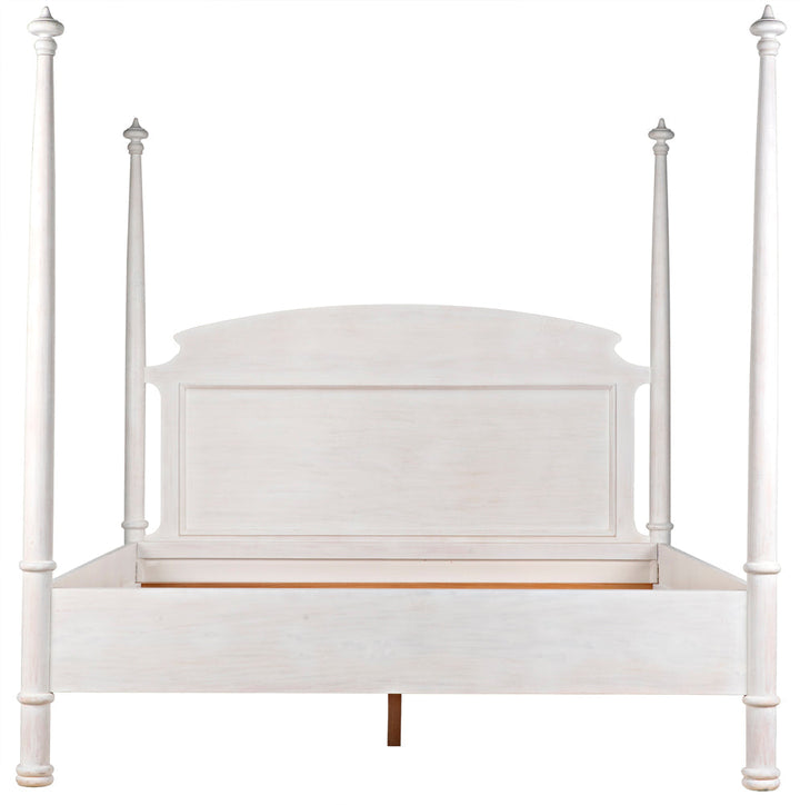 SwayLiving New Douglas Bed, Eastern King - White Wash