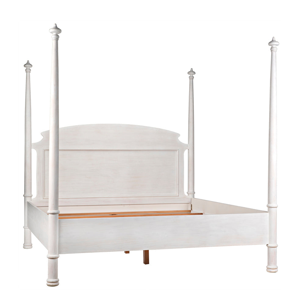 SwayLiving New Douglas Bed, Eastern King - White Wash