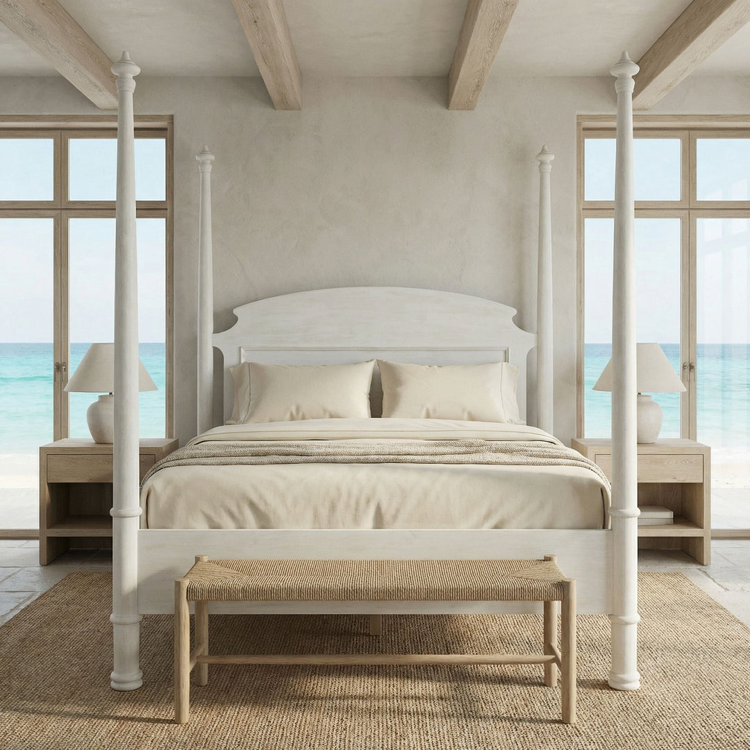 SwayLiving New Douglas Bed, Queen - White Wash