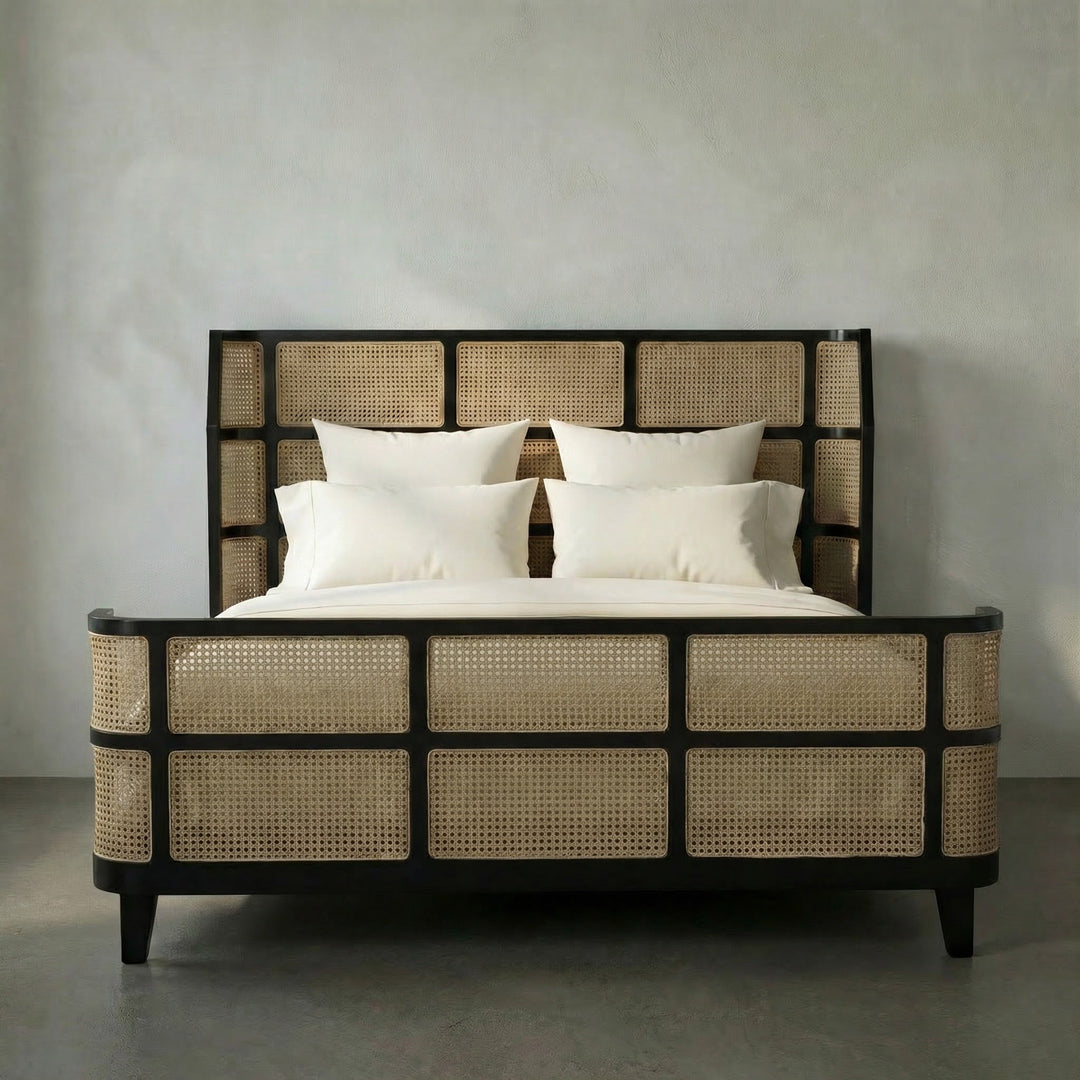 SwayLiving - Porto Bed, Eastern King, Hand Rubbed Black - GBED133EKHB