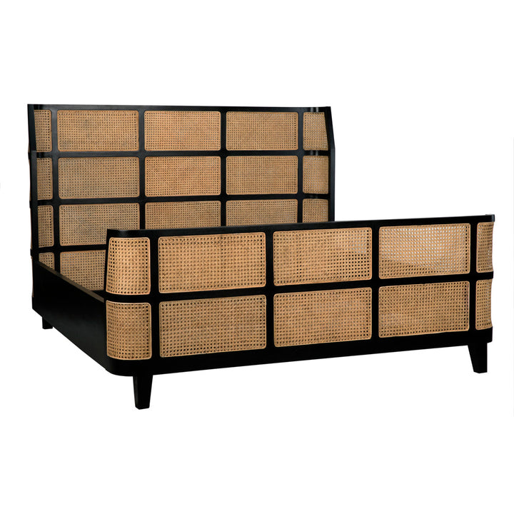 SwayLiving - Porto Bed, Eastern King, Hand Rubbed Black - GBED133EKHB