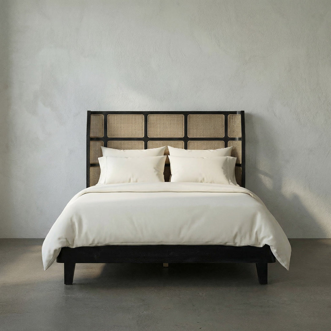 SwayLiving - Porto Bed A with Headboard And Frame, Queen - GBED133QHB-A
