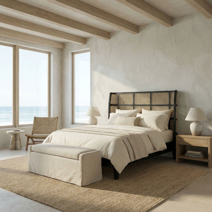 SwayLiving - Porto Bed A with Headboard And Frame, Queen - GBED133QHB-A