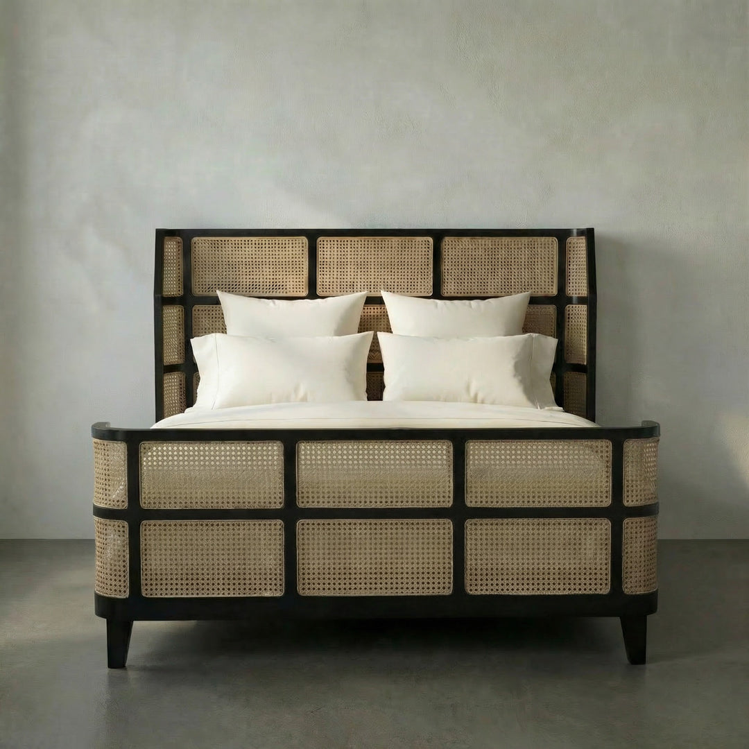 SwayLiving - Porto Bed, Queen, Hand Rubbed Black - GBED133QHB
