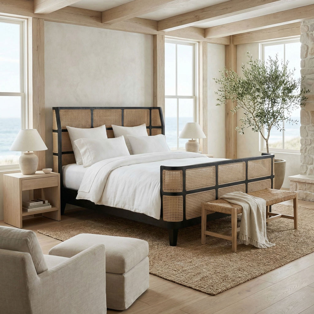 SwayLiving - Porto Bed, Queen, Hand Rubbed Black - GBED133QHB