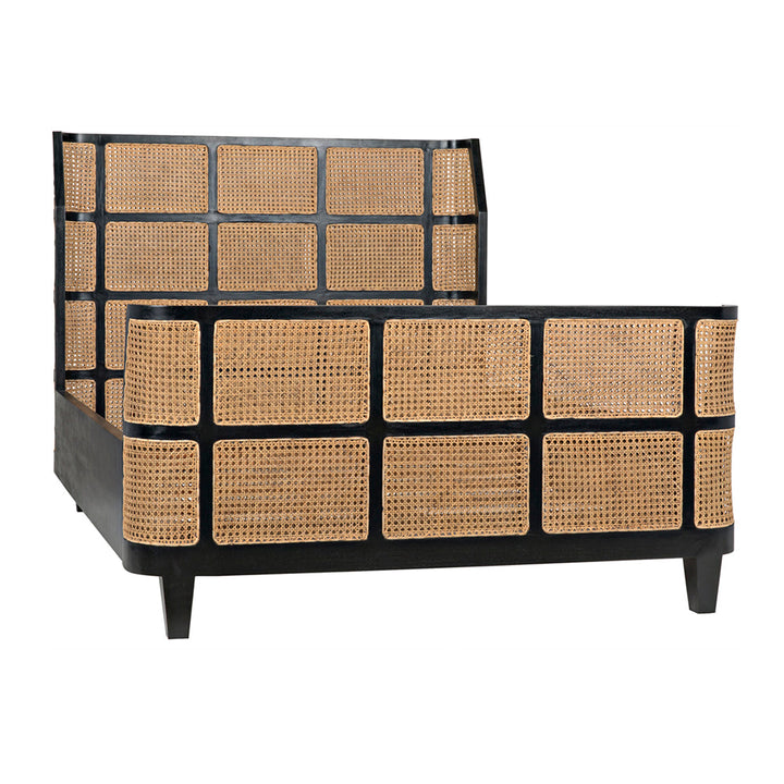 SwayLiving - Porto Bed, Queen, Hand Rubbed Black - GBED133QHB