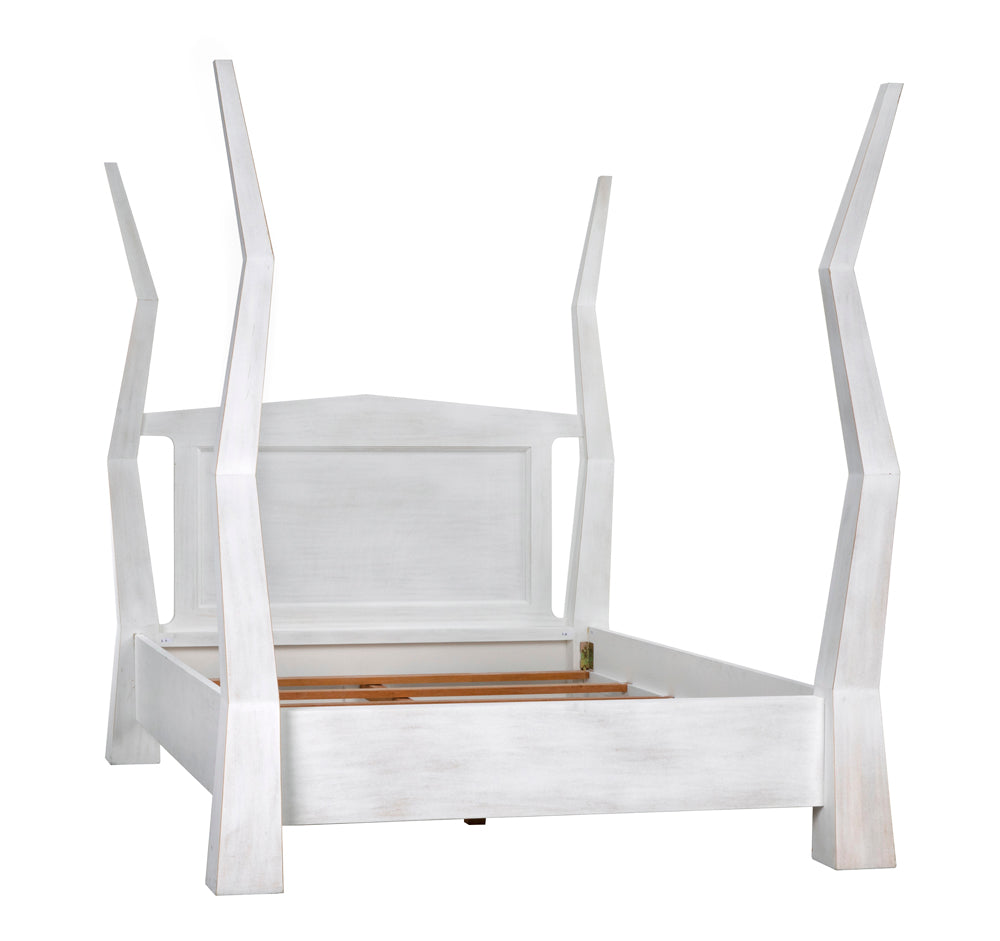 SwayLiving Patras Bed, Queen - White Wash
