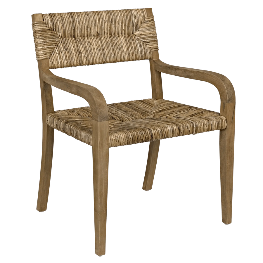 SwayLiving Bowie Arm Chair, Teak - Set of 2 DINING CHAIRS