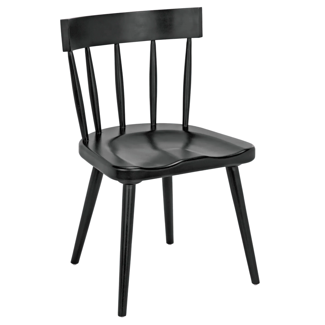 SwayLiving Esme Chair, Hand Rubbed Black - Set of 2 DINING CHAIRS