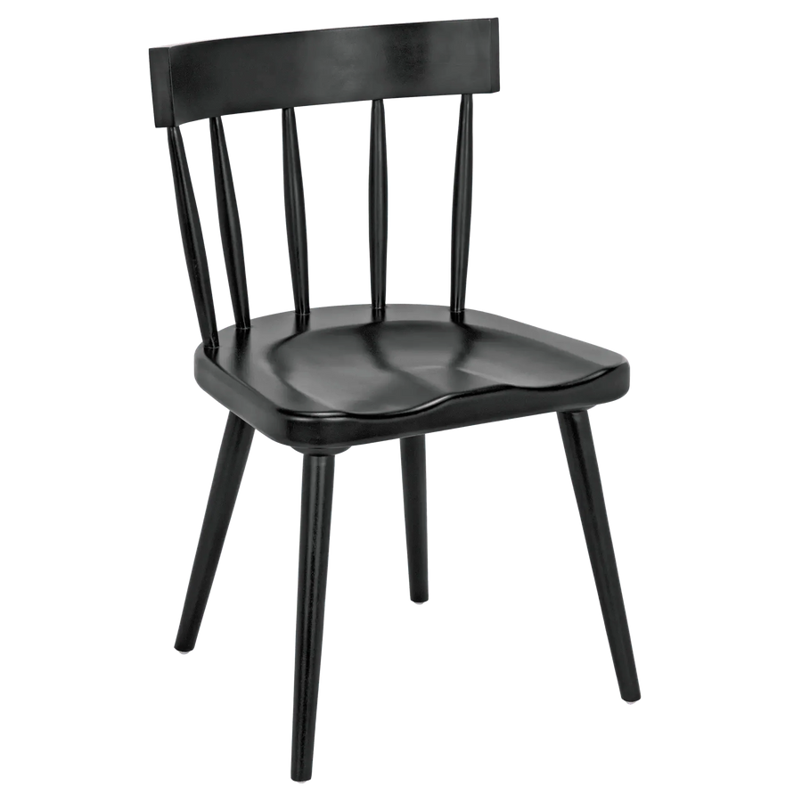 SwayLiving Esme Chair, Hand Rubbed Black - Set of 2 DINING CHAIRS