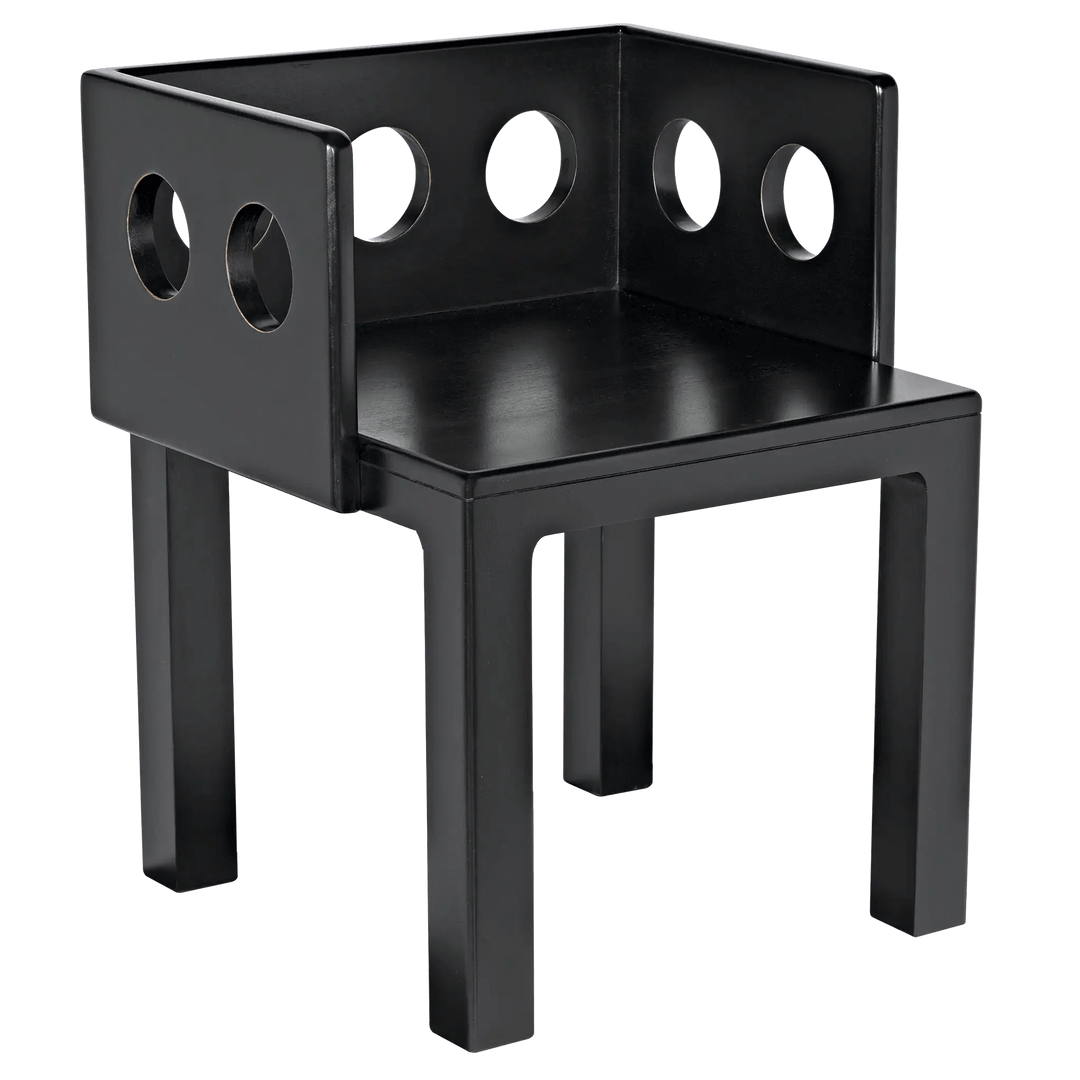 SwayLiving Elton Chair, Hand Rubbed Black - Set of 2 DINING CHAIRS
