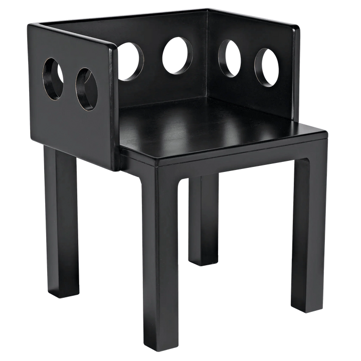 SwayLiving Elton Chair, Hand Rubbed Black - Set of 2 DINING CHAIRS