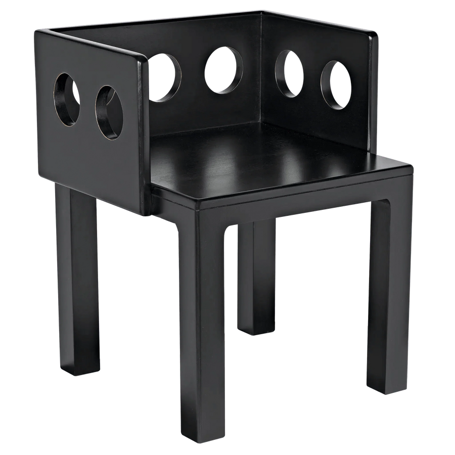 SwayLiving Elton Chair, Hand Rubbed Black - Set of 2 DINING CHAIRS