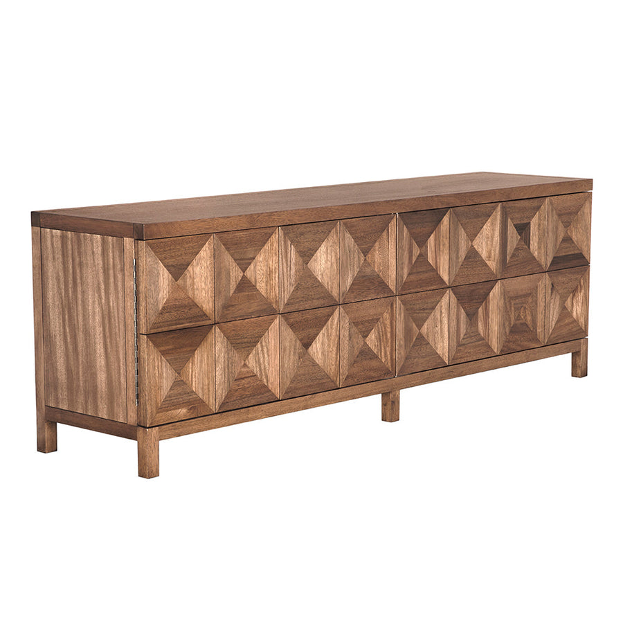 SwayLiving - Quadrant 4 Door Sideboard, Dark Walnut - GCON231DW-4
