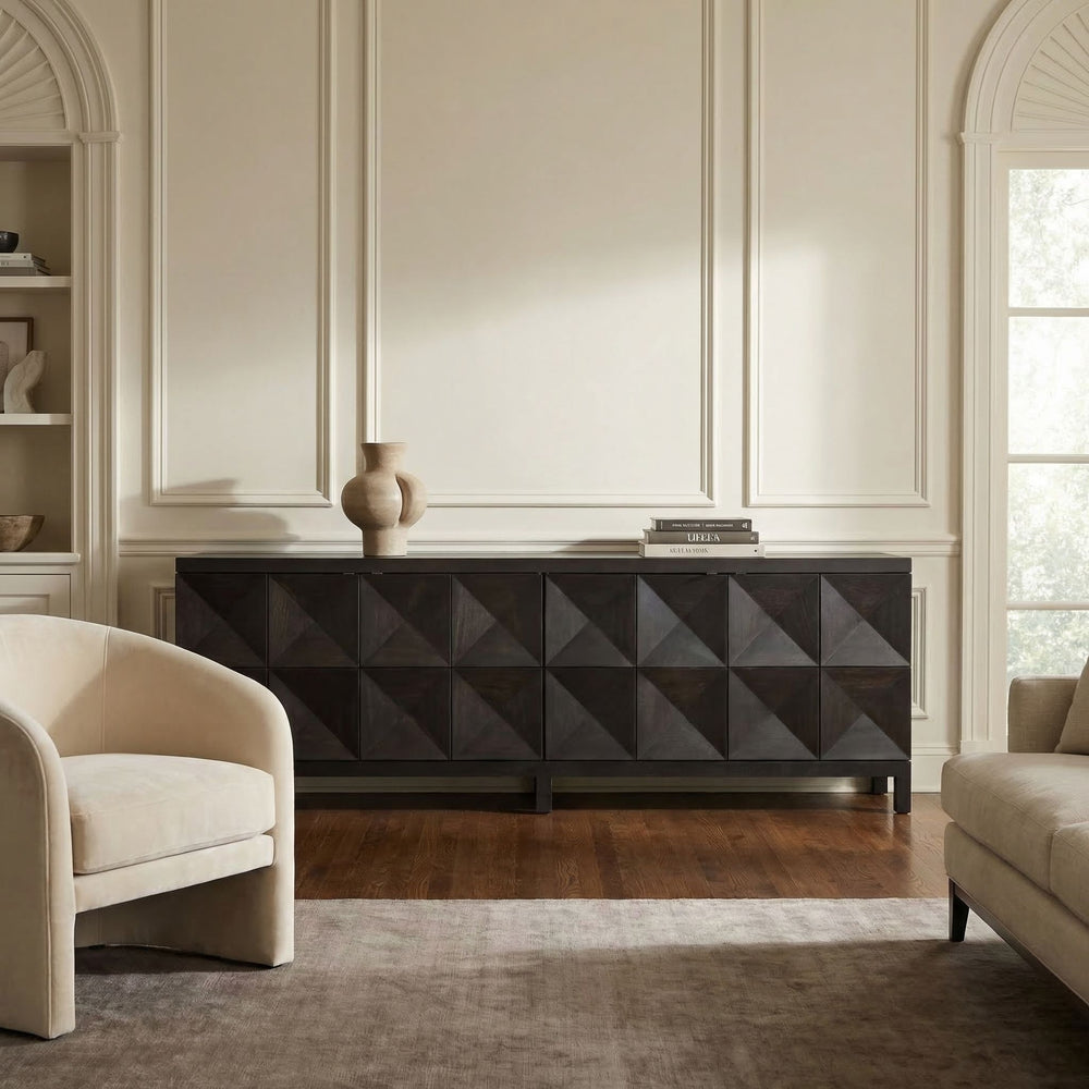 SwayLiving - Quadrant 4 Door Sideboard, Ebony - GCON231EB-4