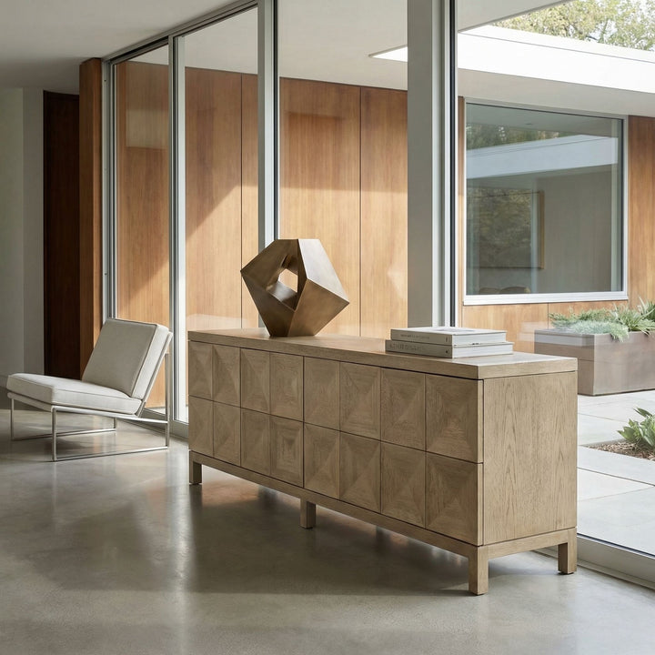 SwayLiving Quadrant 4 Door Sideboard - Washed Walnut