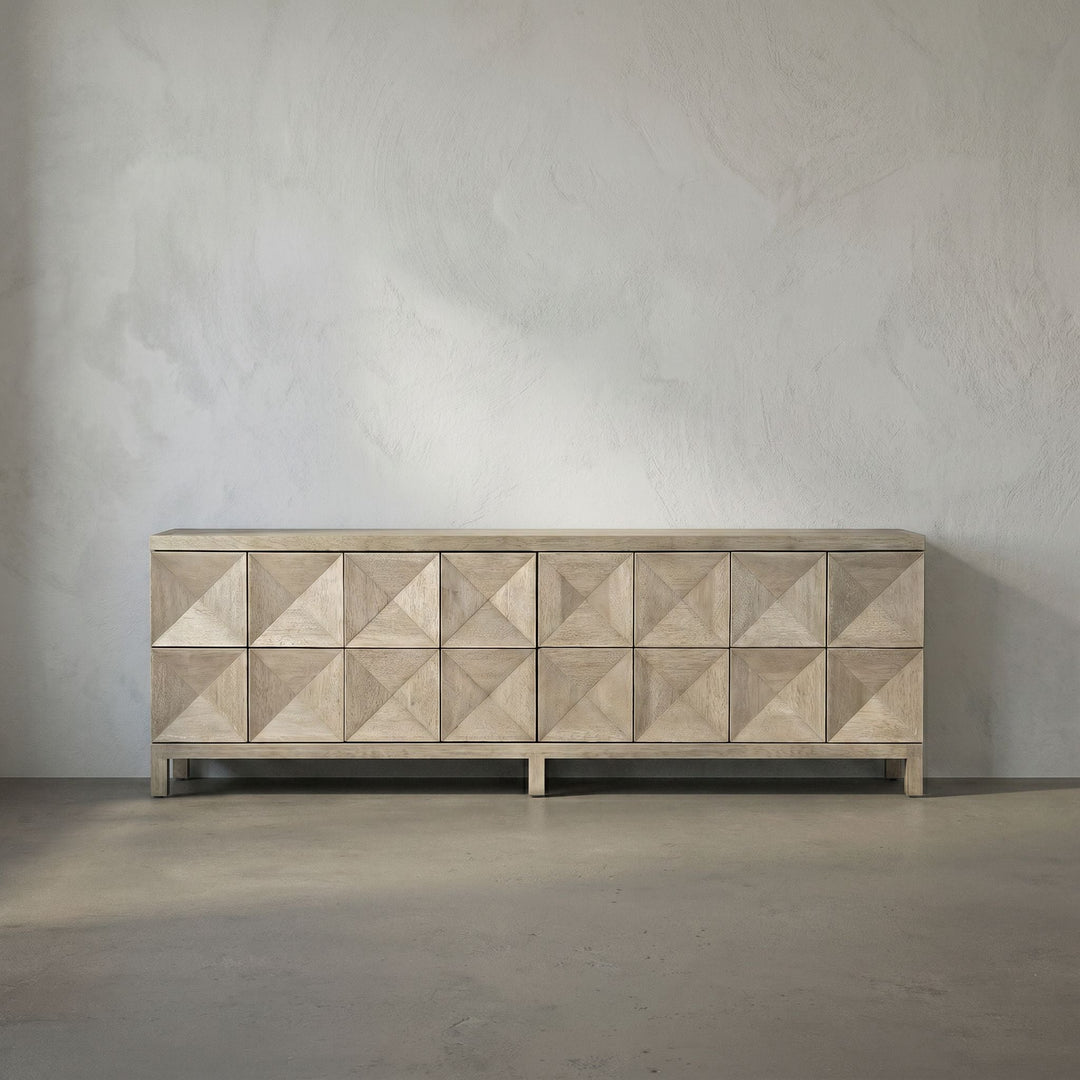 SwayLiving Quadrant 4 Door Sideboard - Washed Walnut