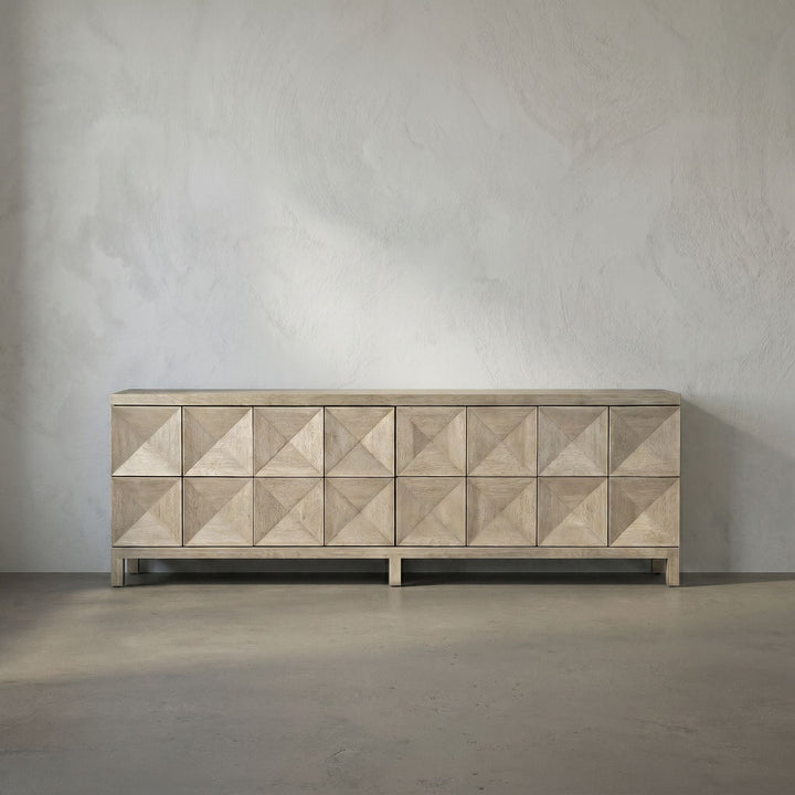 SwayLiving Quadrant 4 Door Sideboard - Washed Walnut