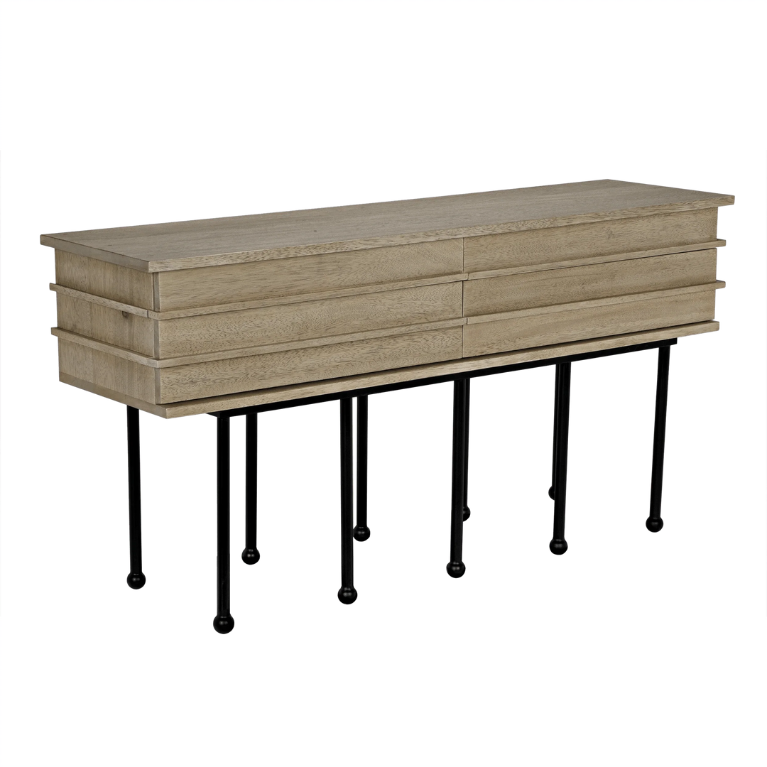 SwayLiving Oliver Console, Washed Walnut CONSOLE TABLES