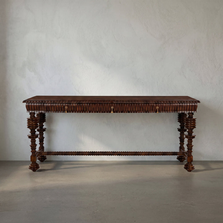 SwayLiving - Portuguese Console, Hand Rubbed Brown - GCON376HBR